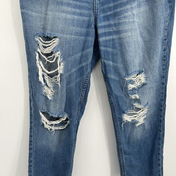 Abercrombie & Fitch Distressed Annie High Rise Girlfriend Jeans Size 10 / 30 - Picture 2 of 7